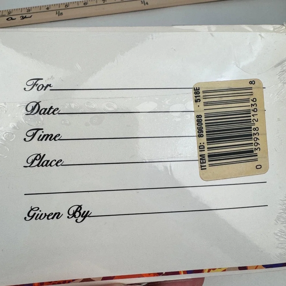 Vtg Package of 8 An Invitation‎ Greeting Card Fall Autumn Party Invite Sealed